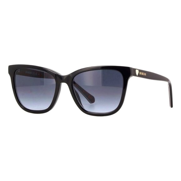 New MOSCHINO Black Square MOL 078/S INA9O Sunglasses Women - Picture 1 of 4